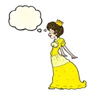 cartoon princess with thought bubble N15