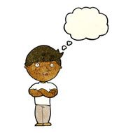 cartoon happy man with thought bubble N181