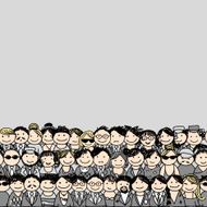 Seamless pattern with people icons for your design N2