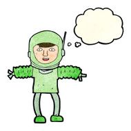 cartoon astronaut with thought bubble N48