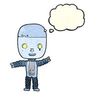 cartoon robot with thought bubble N65