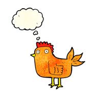 cartoon hen with thought bubble N2