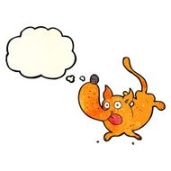 cartoon funny dog with thought bubble N4