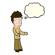 cartoon confused man with thought bubble N17