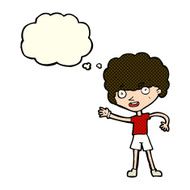 cartoon sporty person with thought bubble N4
