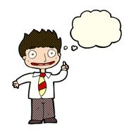 cartoon man with idea thought bubble N45