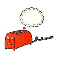cartoon toaster with thought bubble N3