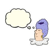 cartoon queen&#039;s head with thought bubble N5