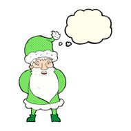 cartoon santa claus with thought bubble N76