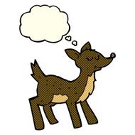 cute cartoon deer with thought bubble N5