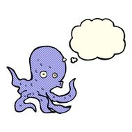 cartoon octopus with thought bubble N13
