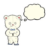 cartoon cute little bear with thought bubble N9