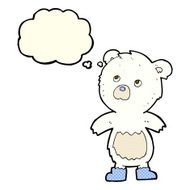cartoon cute little bear with thought bubble N10