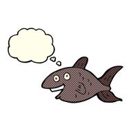cartoon fish with thought bubble N33
