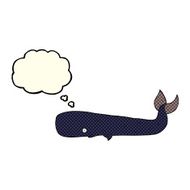 cartoon whale with thought bubble N13