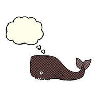 cartoon whale with thought bubble N14