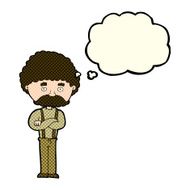 cartoon old man with thought bubble N8
