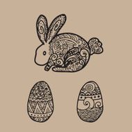 Rabbit eggs easter