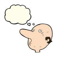 cartoon balding man with thought bubble N9