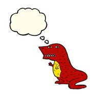 cartoon dinosaur with thought bubble N17