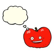 cartoon apple with thought bubble N15