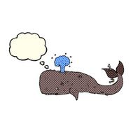 cartoon whale with thought bubble N16