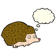 cartoon hedgehog with thought bubble N4