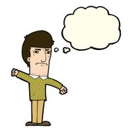 cartoon angry man with thought bubble N36