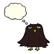 cartoon owl with thought bubble N27