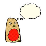 cartoon robin with thought bubble N9