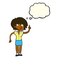 cartoon woman with question thought bubble N5