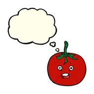 cartoon tomato with thought bubble N19
