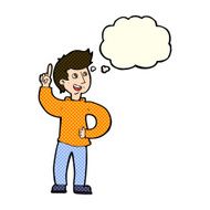 cartoon man with idea thought bubble N46