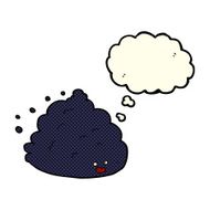 cartoon cloud character with thought bubble N5