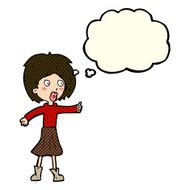 cartoon woman with thought bubble N13