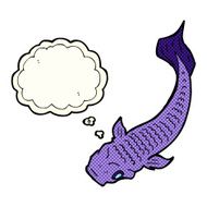 cartoon fish with thought bubble N35