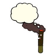 cartoon cigar with thought bubble N5