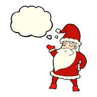 cartoon santa claus with thought bubble N80