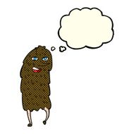 cartoon monster with thought bubble N20