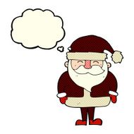 cartoon santa claus with thought bubble N81