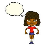 cartoon girl with thought bubble N9