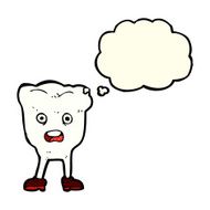 cartoon tooth with thought bubble N8