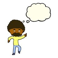 cartoon seventies style man disco dancing with thought bubble N5