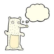 cartoon polar bear with thought bubble N27