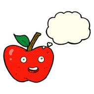 cartoon apple with thought bubble N18