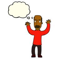 cartoon angry dad with thought bubble N4