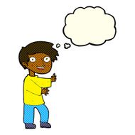 cartoon excited boy with thought bubble N64