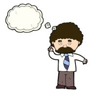 cartoon teacher with thought bubble N5