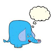 cartoon funny elephant with thought bubble N9