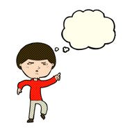 cartoon annoyed man with thought bubble N35